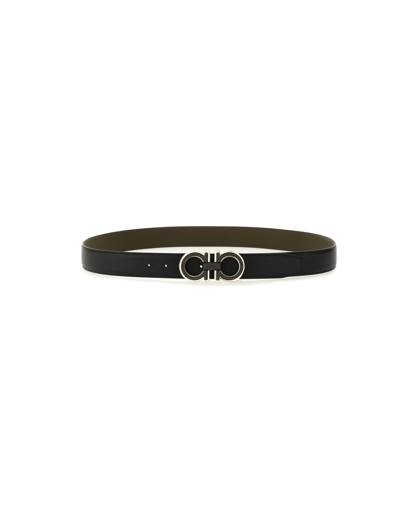Ferragamo Belt With Hooks - BLACK