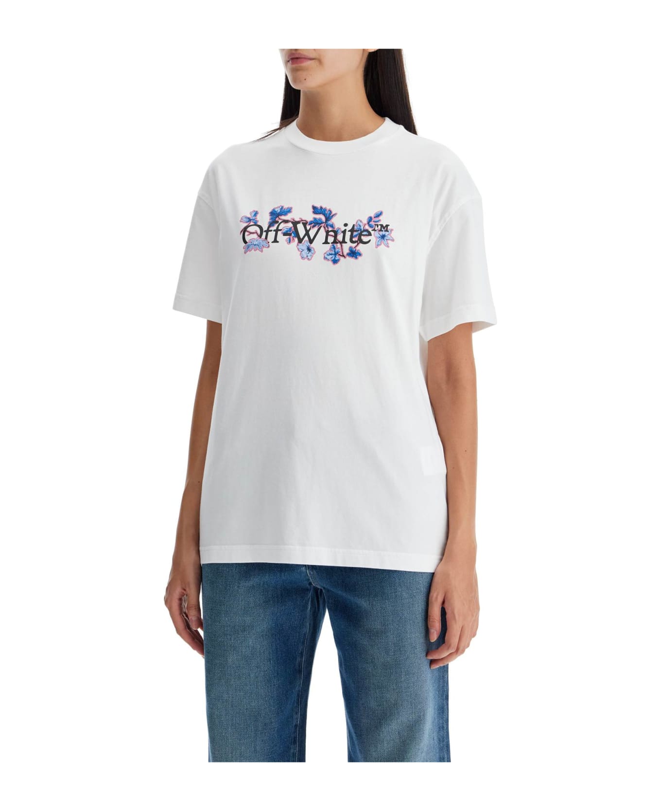 Off-White Flower Bookish T - WHITEMU