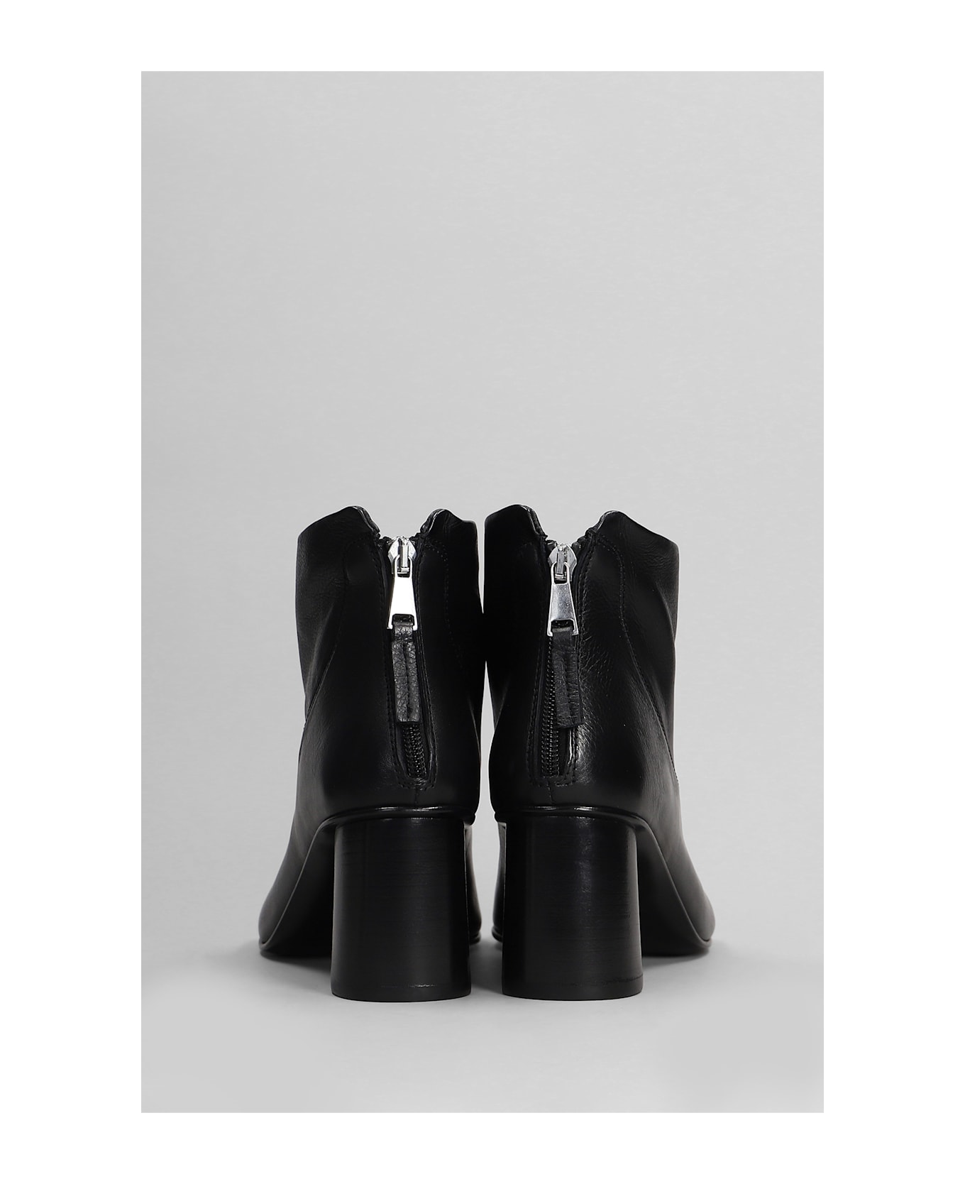 Elena Iachi High Heels Ankle Boots In Black Leather - black