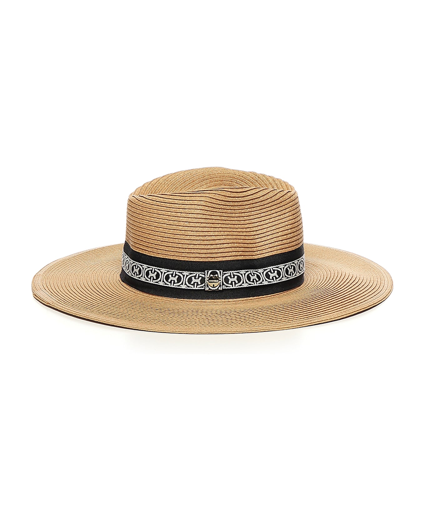 Coccinelle Jolanda Raffia Hat - BEIGE/BLCK