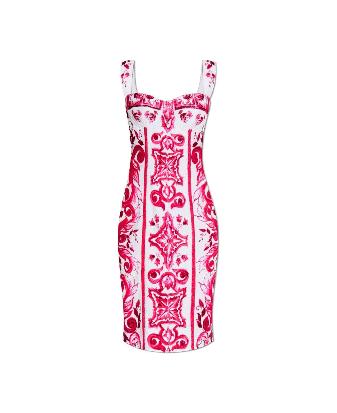 Dolce & Gabbana Majolica Printed Sleeveless Dress - HE3TN
