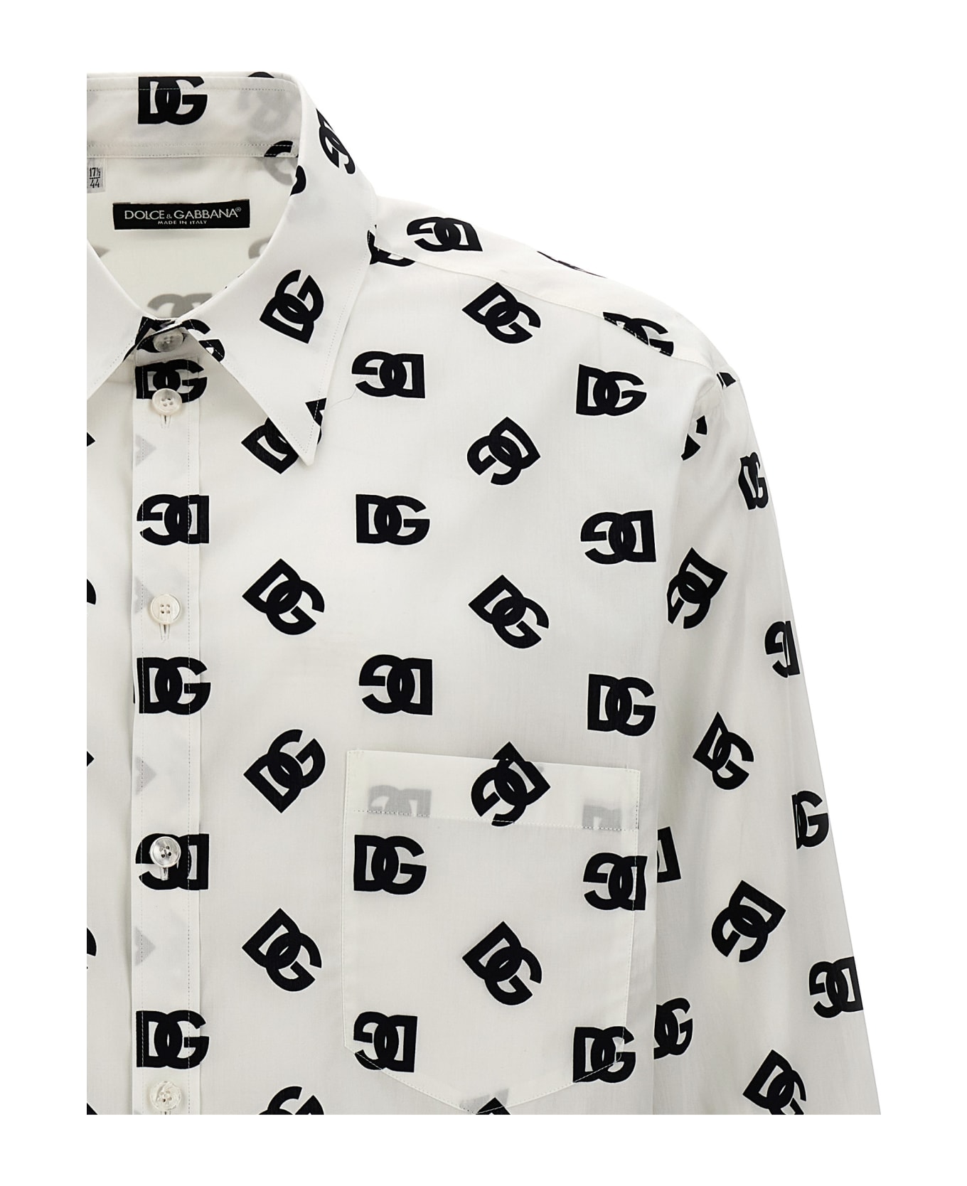 Dolce & Gabbana Dg Logo Shirt All Over - White/Black