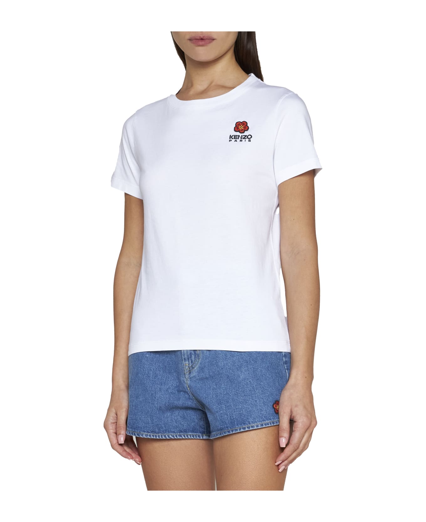 Kenzo Boke Flower Logo T-shirt - Blanc Tシャツ