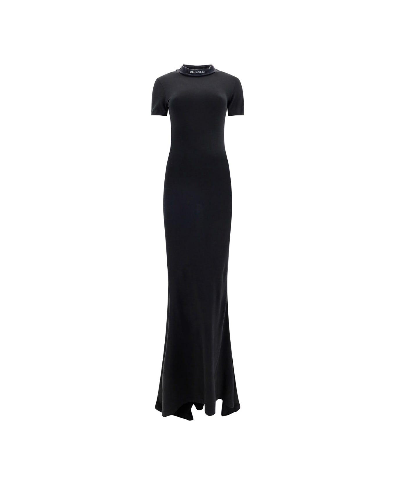 Balenciaga Long Cotton Dress - Black ワンピース＆ドレス