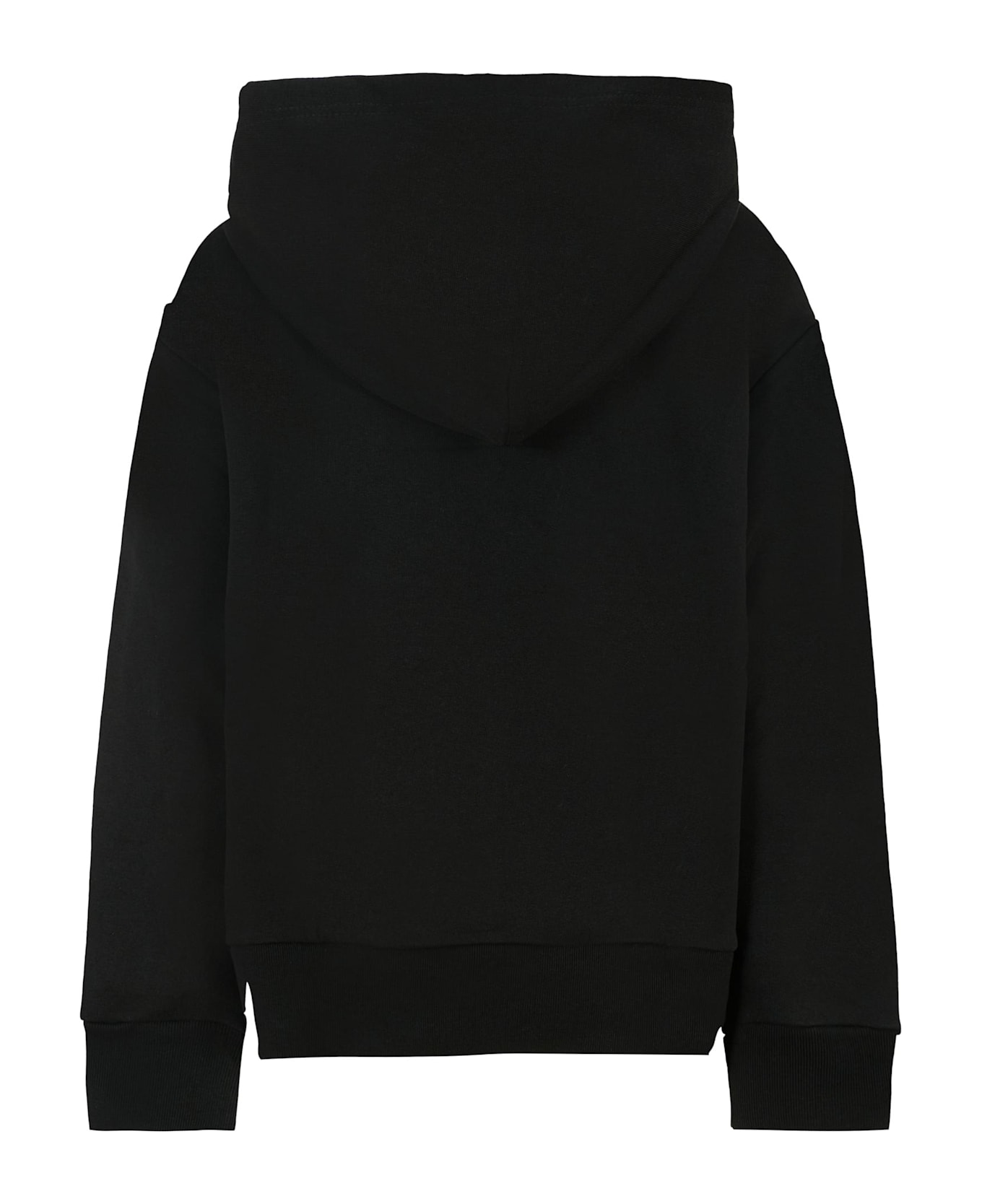 N.21 Black Sweatshirt For Kids With Logo - Black