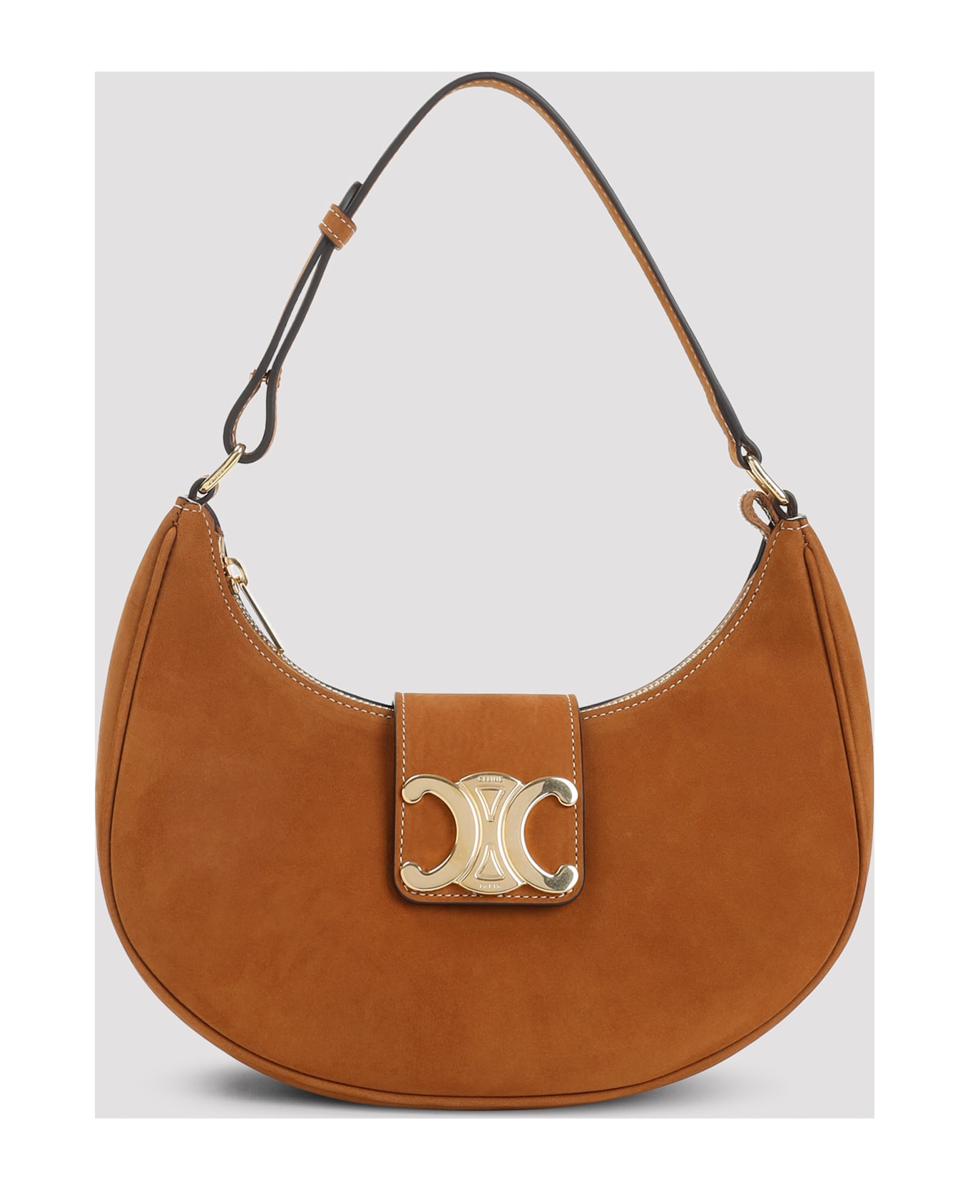 Celine Medium Ava Triomphe Shoulder Bag - Cm Camel