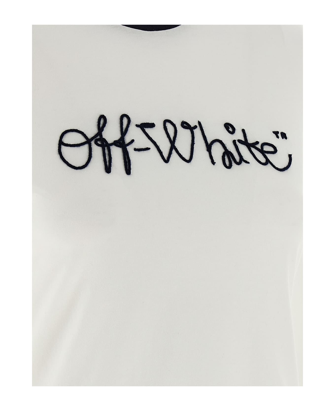 Off-White 
emb Script Logo
 T-shirt - White/Black