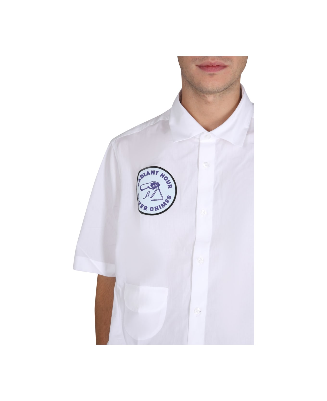 Fred Perry by Raf Simons Shirt With Patch - WHITE