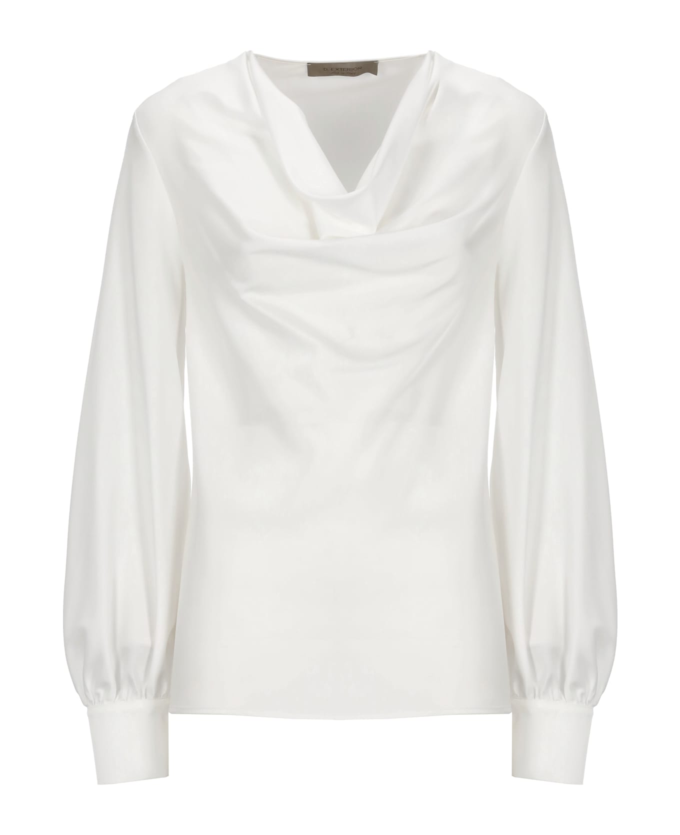 D.Exterior Satin Blouse - White