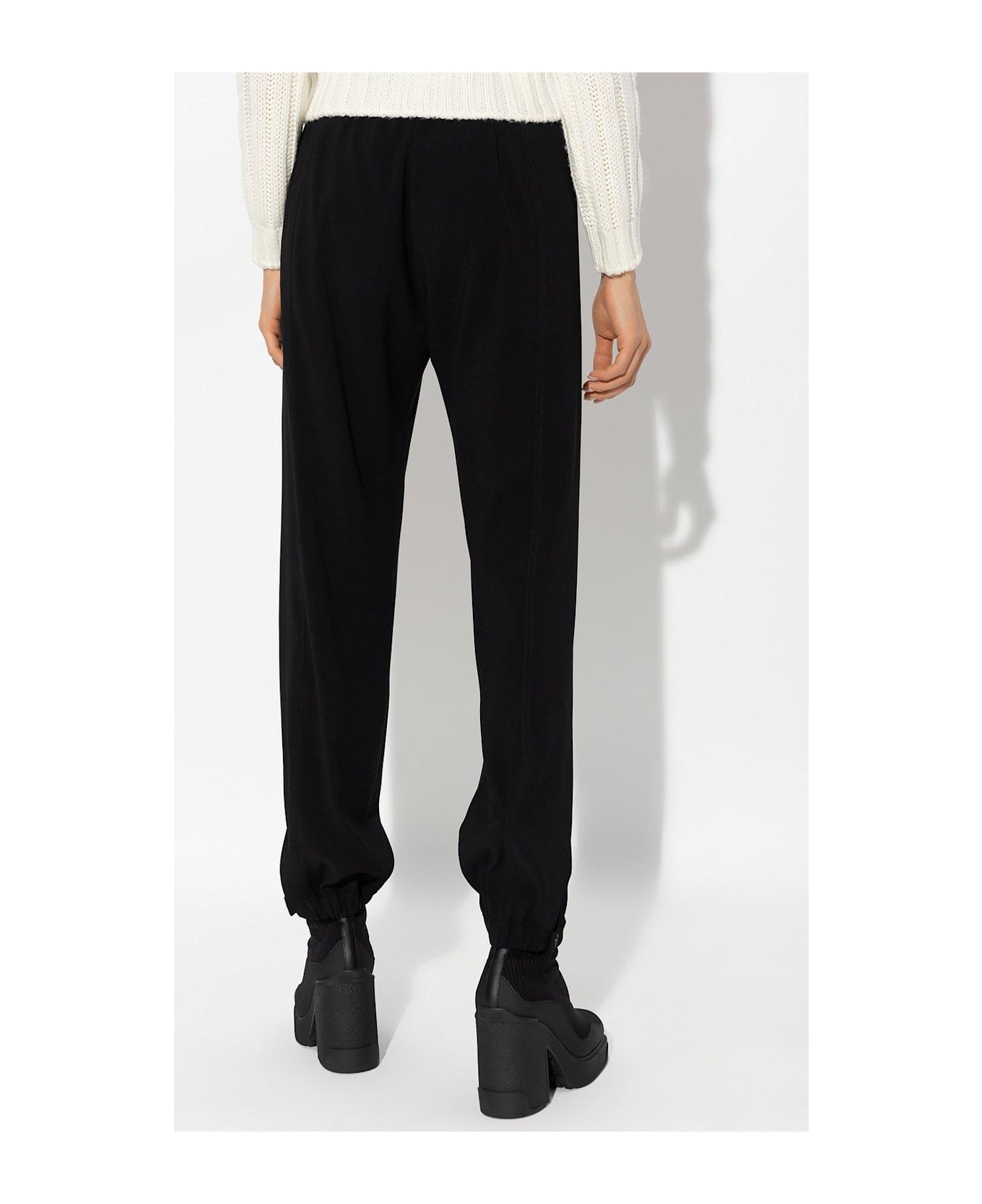 Moncler Relaxed Fitting Straight Leg Trousers - Black