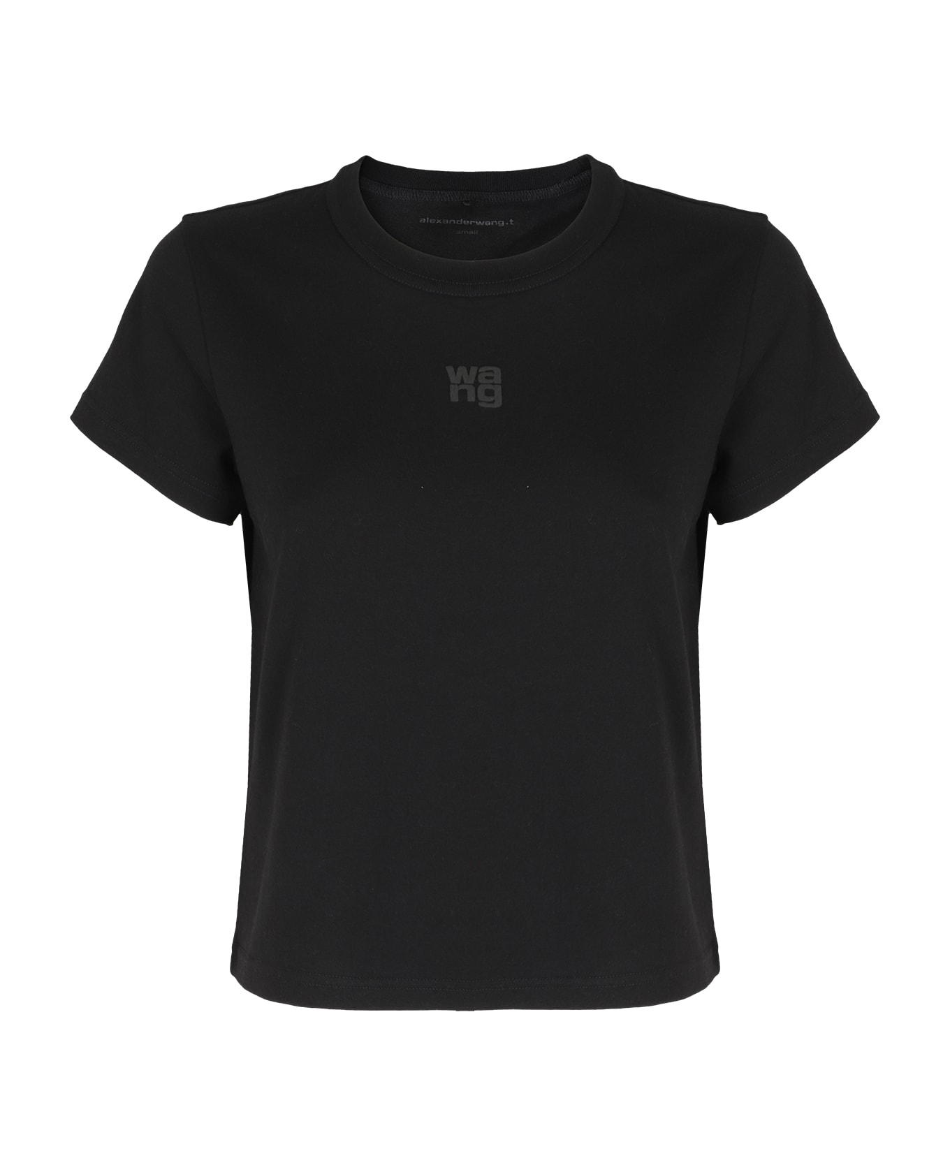 T by Alexander Wang Essential Jsy Shrunk Tee W Puff Logo & Bound Neck Tシャツ