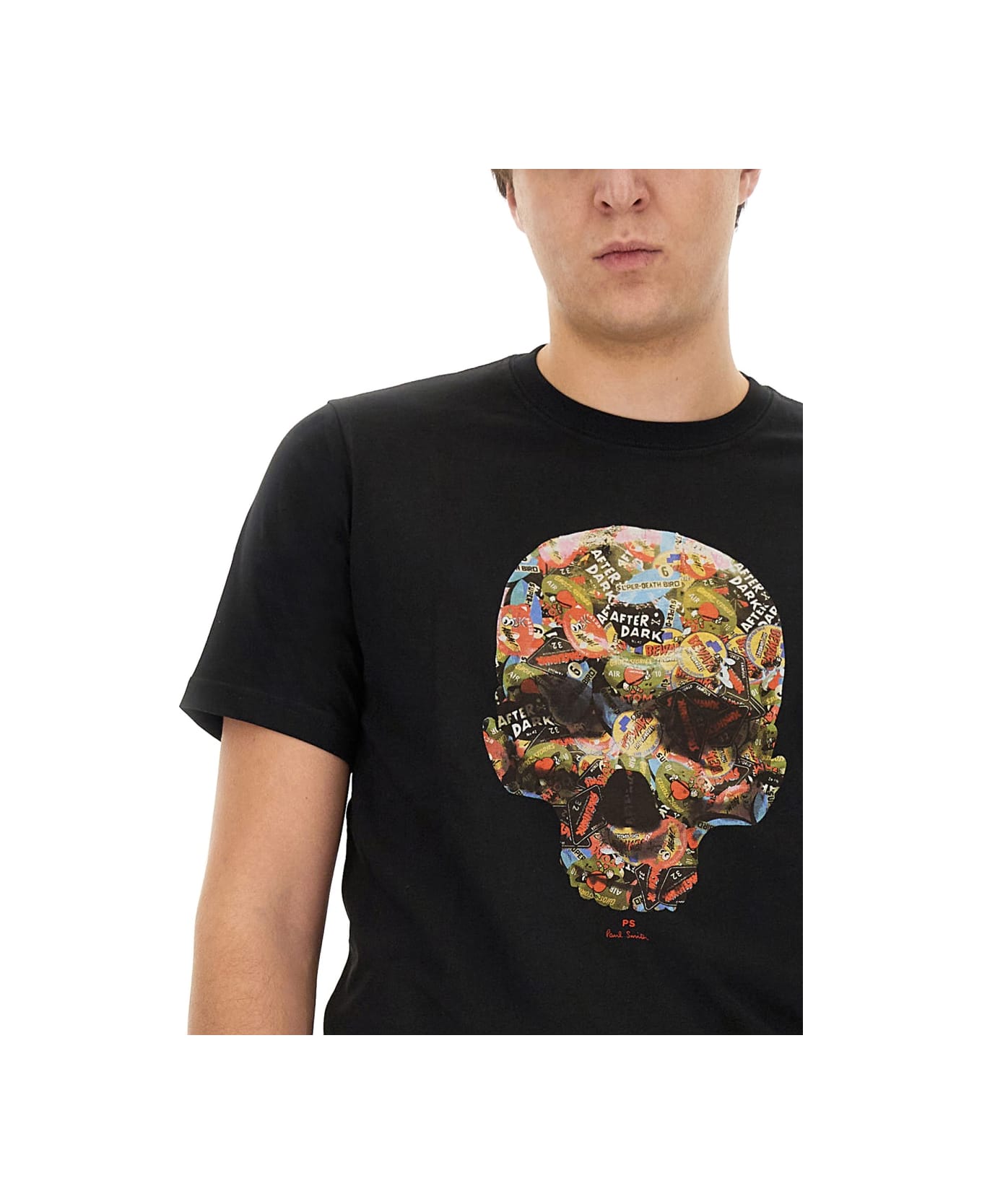 PS by Paul Smith Skull Print T-shirt - BLACK