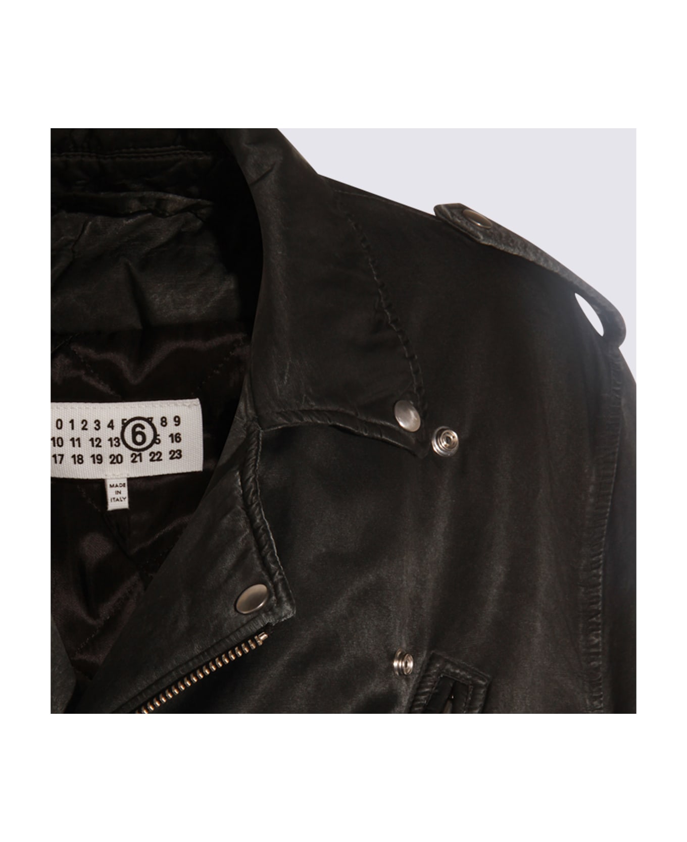 MM6 Maison Margiela Black Casual Jacket - Washed black