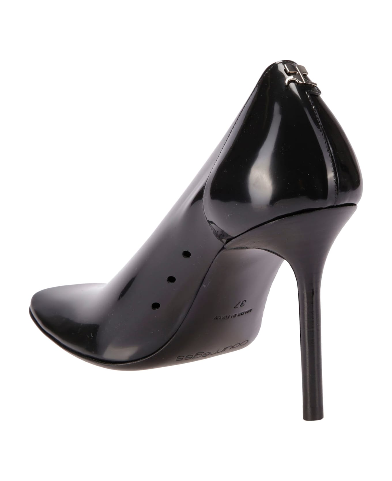 Courrèges Nude Translucent Stilettos - BLACK