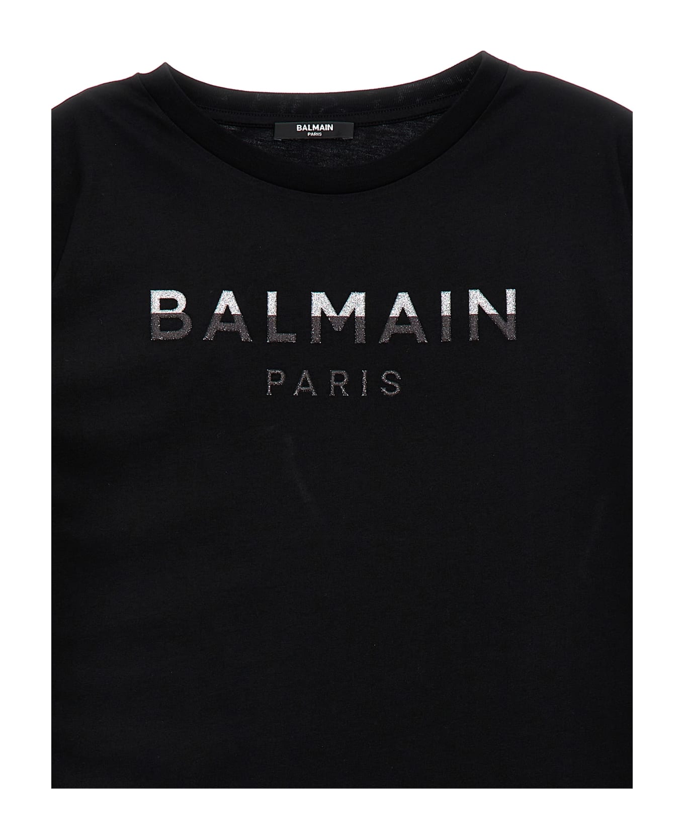 Balmain Glitter Logo Dress - Black  