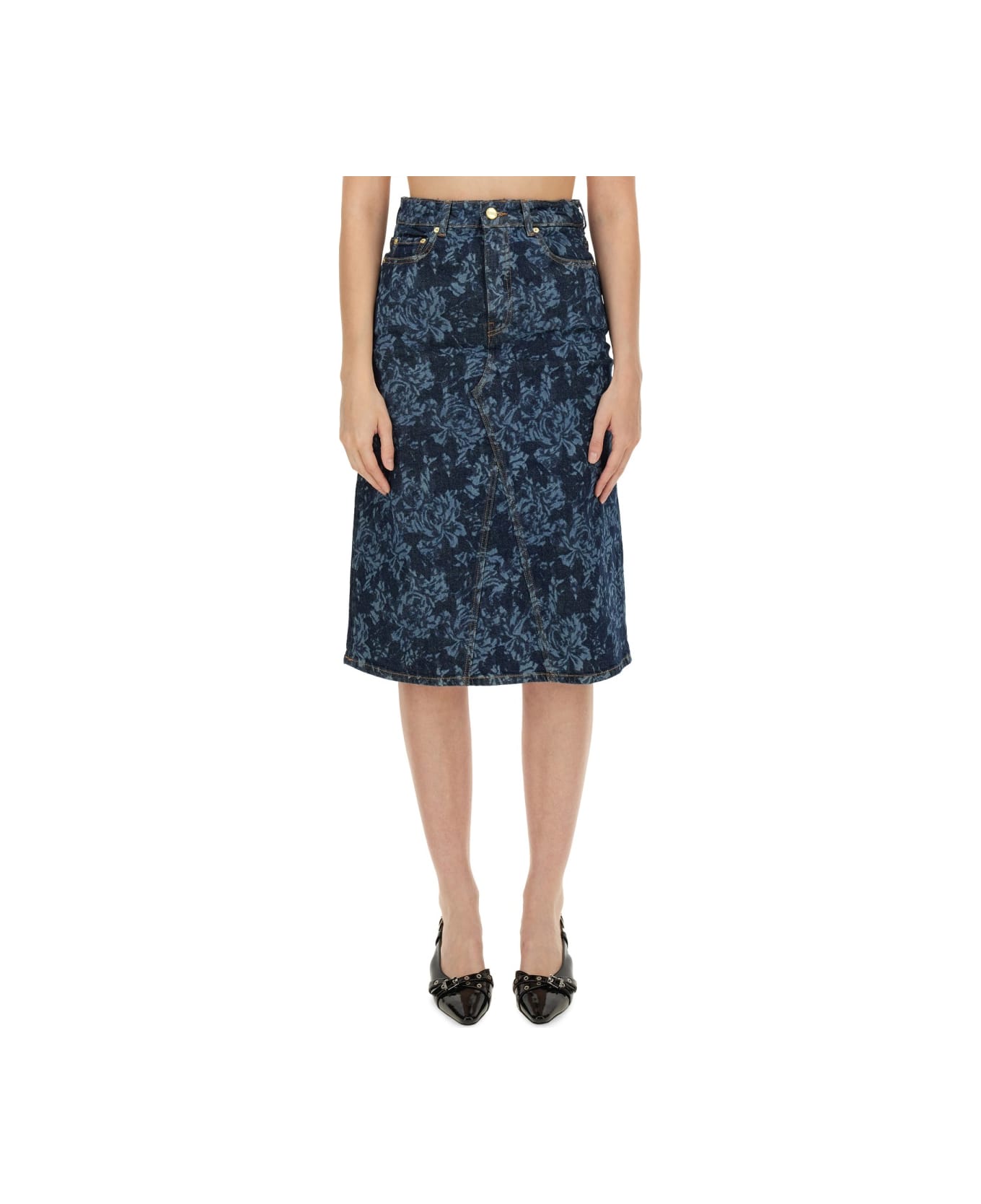 Ganni Midi Skirt - DENIM