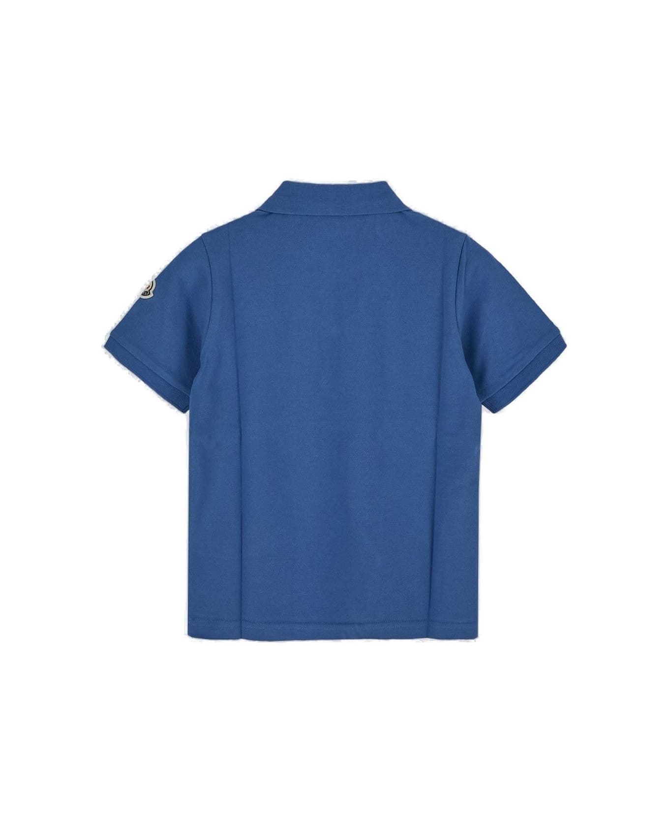 Moncler Logo Detailed Short Sleeved Polo Shirt