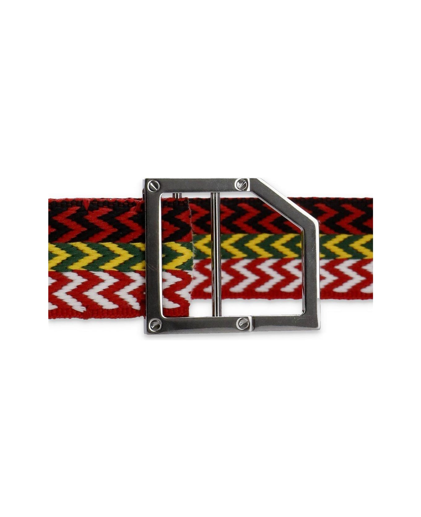 Lanvin All-over Curb Pattern Buckle Belt - Multicolour