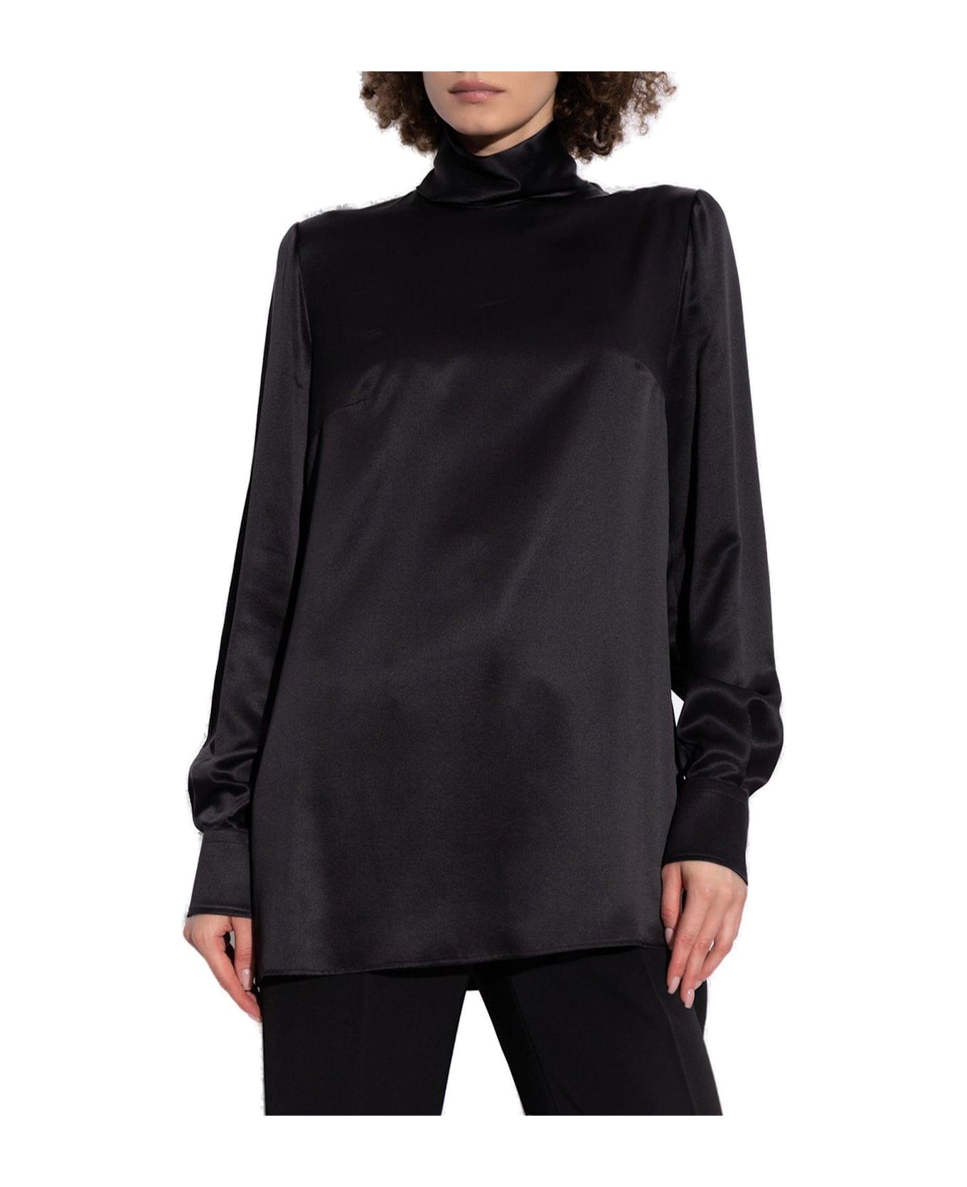 Dolce 
Gabbana High Neck Satin Blouse