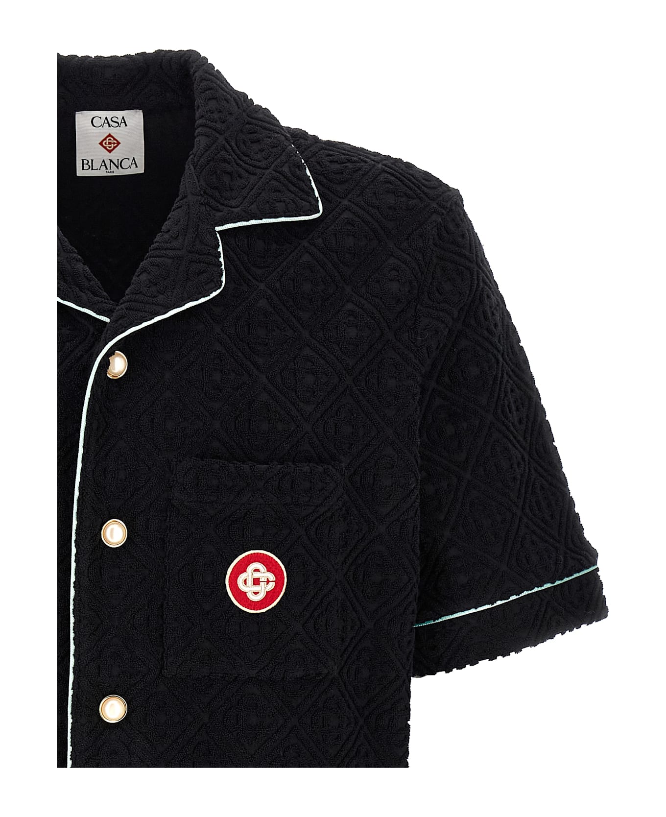 Casablanca 
towelling Monogram
 Shirt - Black  