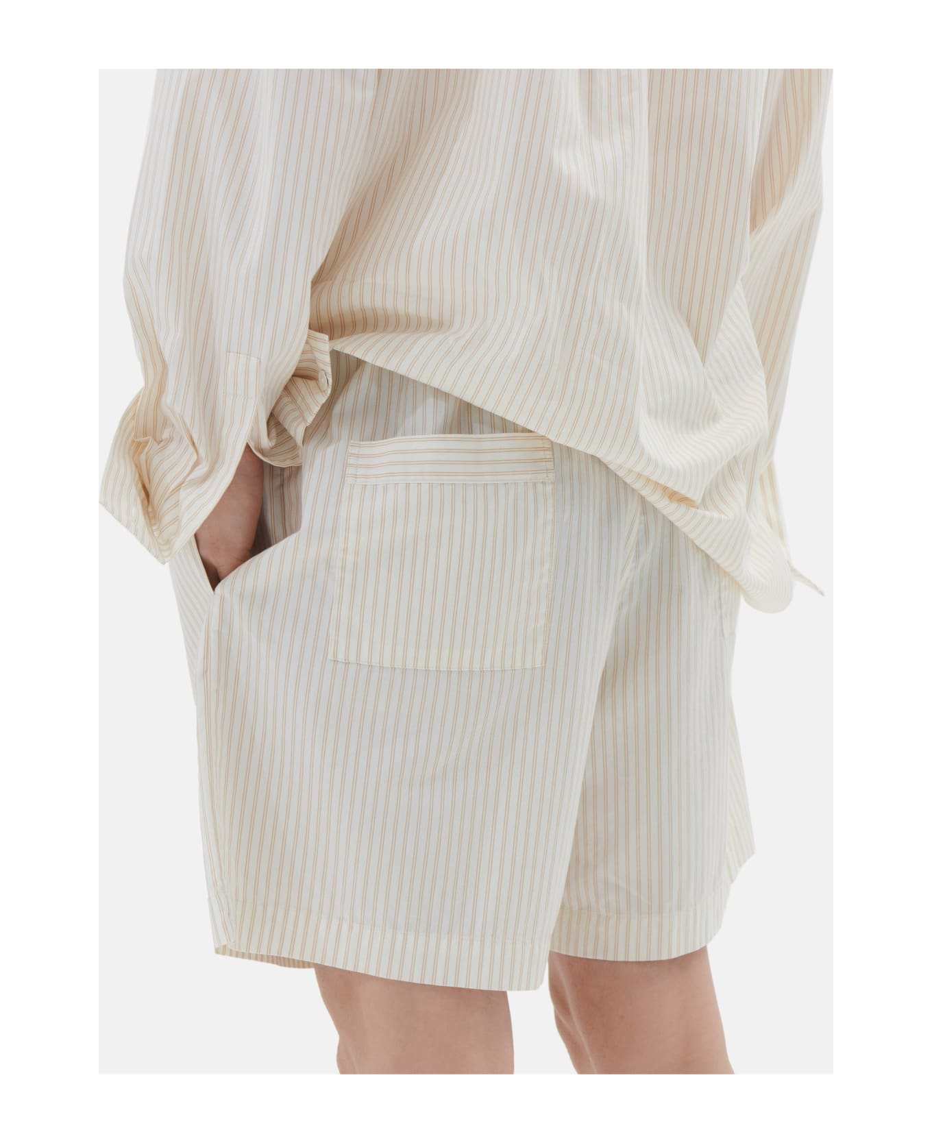 Tekla Poplin Pyjamas Shorts - White