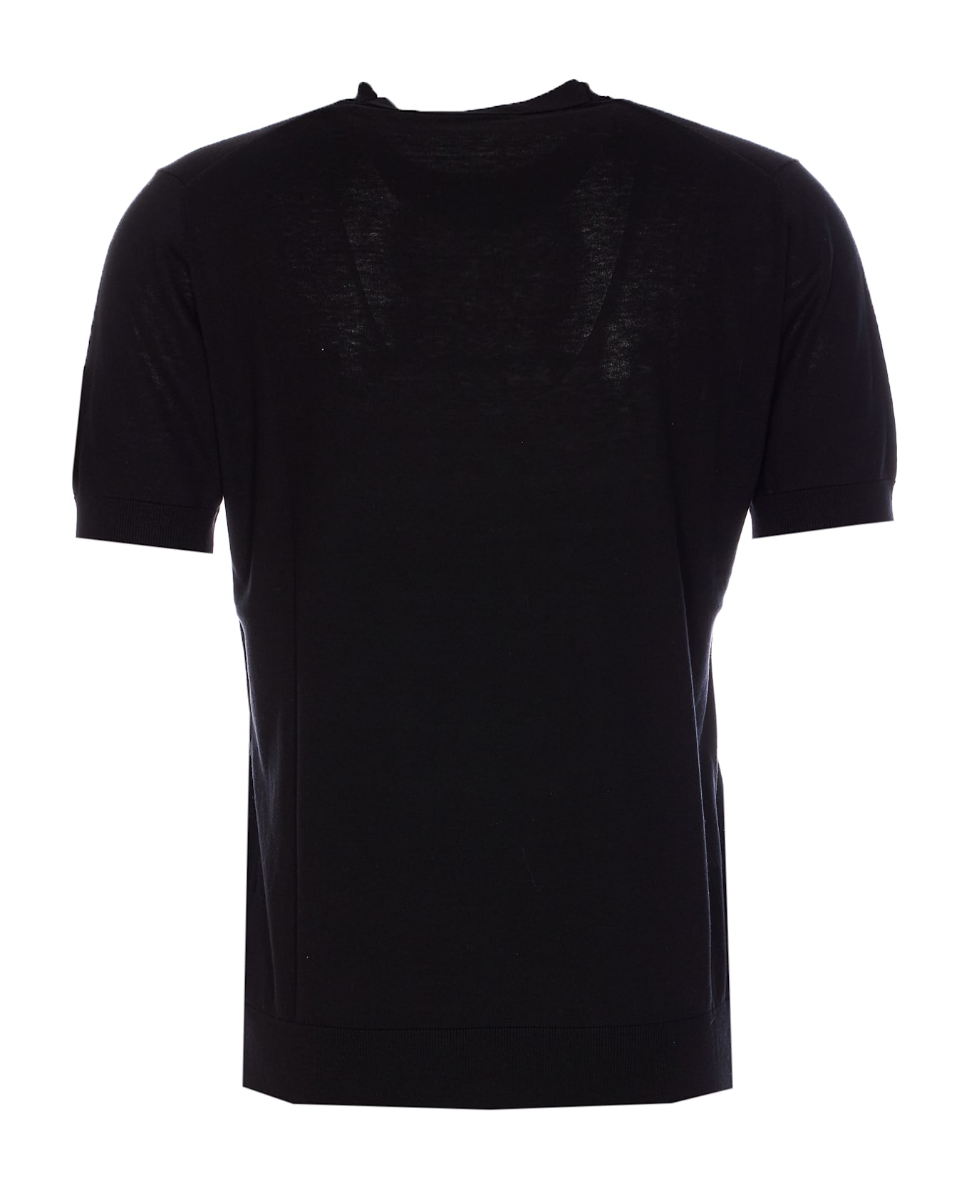 Paolo Pecora Short Sleeves Sweater - Black