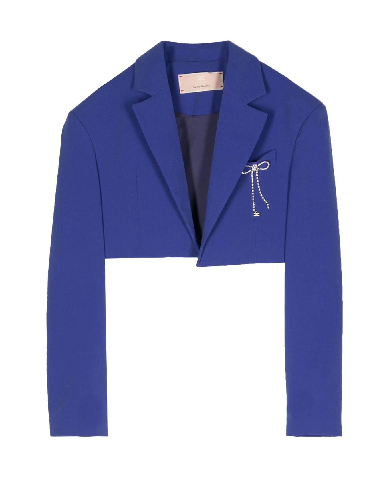 Elisabetta Franchi Crop Jacket - Blue コート＆ジャケット