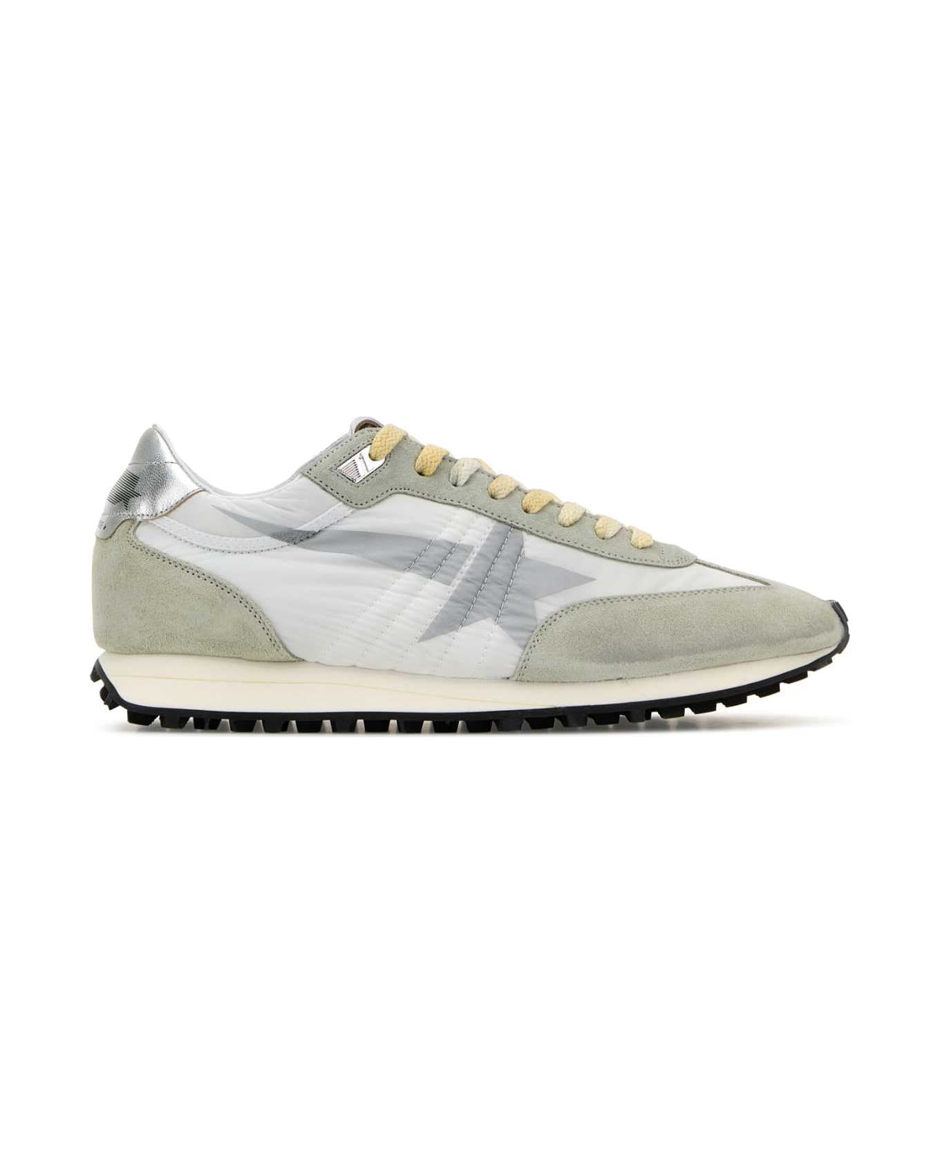 Golden Goose Multicolor Fabric And Suede Running Marathon Sneakers - WHITEGREYSILVER