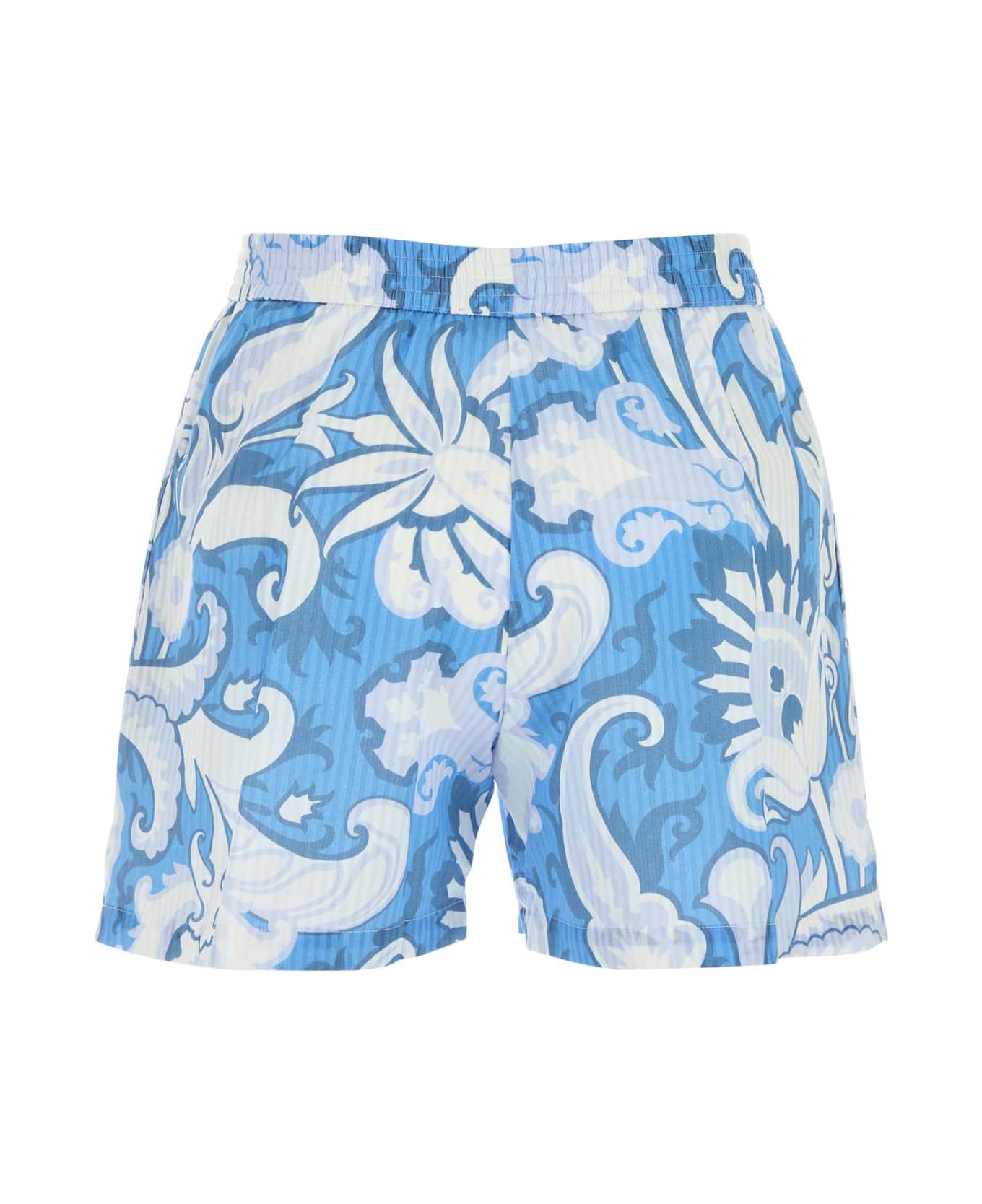 Etro Printed Cotton Blend Shorts - X0888