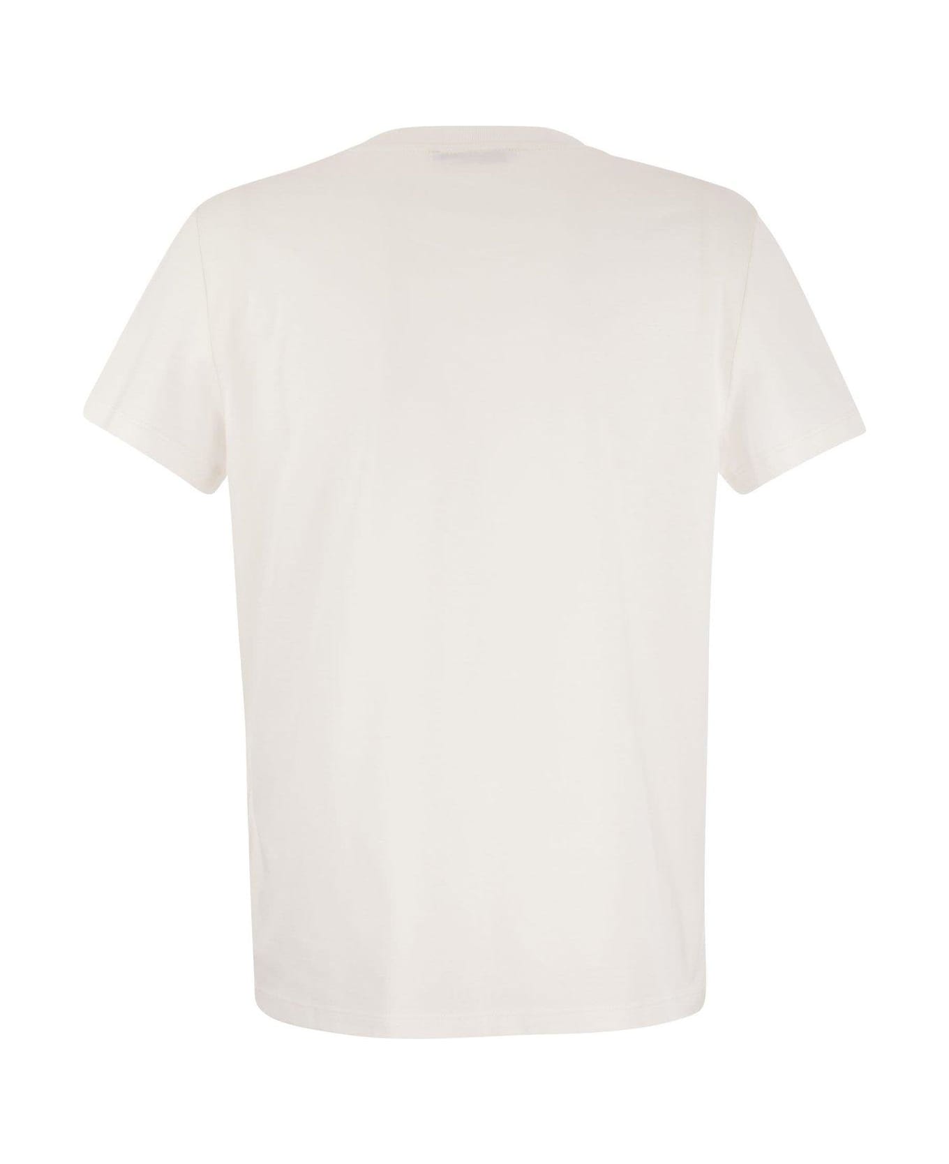 Max Mara Logo Embellished Crewneck T-shirt - White