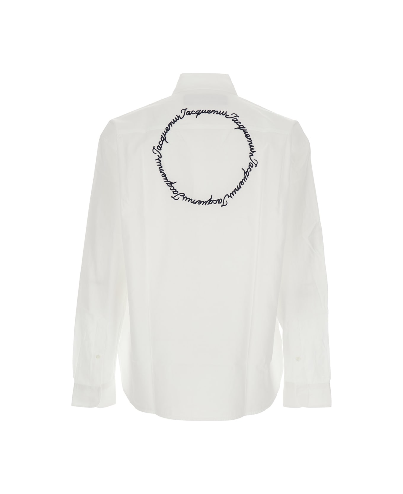 Jacquemus 
henri
 White Shirt With Lettering Logo On The Back In Cotton Man - White