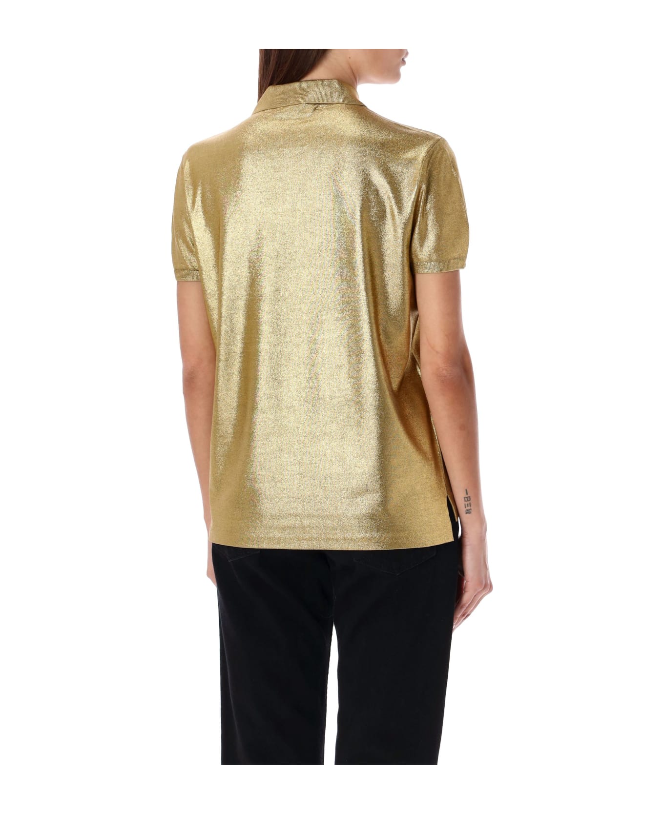 Ralph Lauren Laminated Polo - GOLD Tシャツ