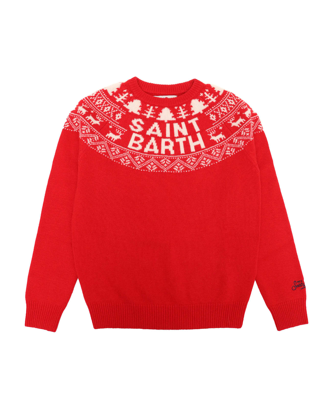 MC2 Saint Barth Crewneck Jaquard Sweater - MULTICOLOR