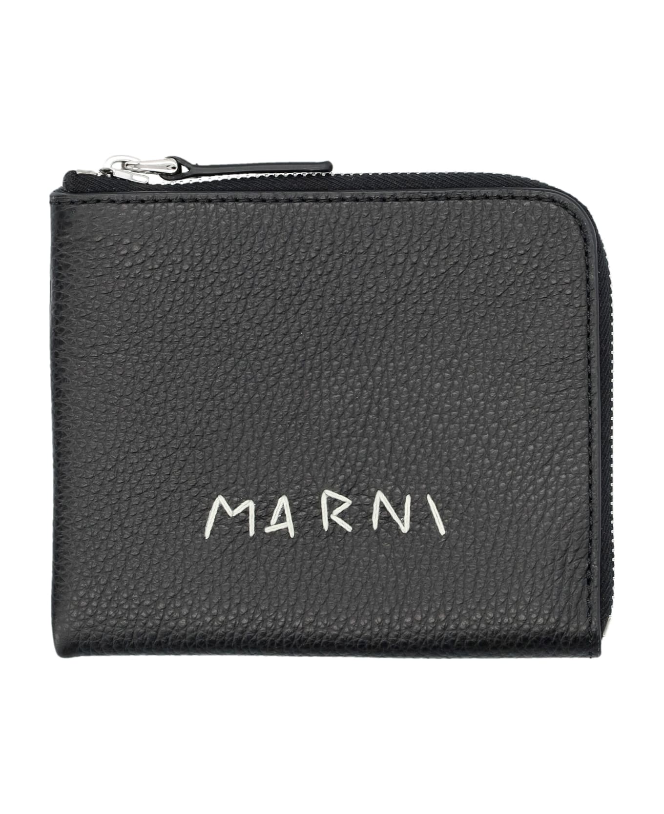 Marni Mending Logo Wallet - BLACK