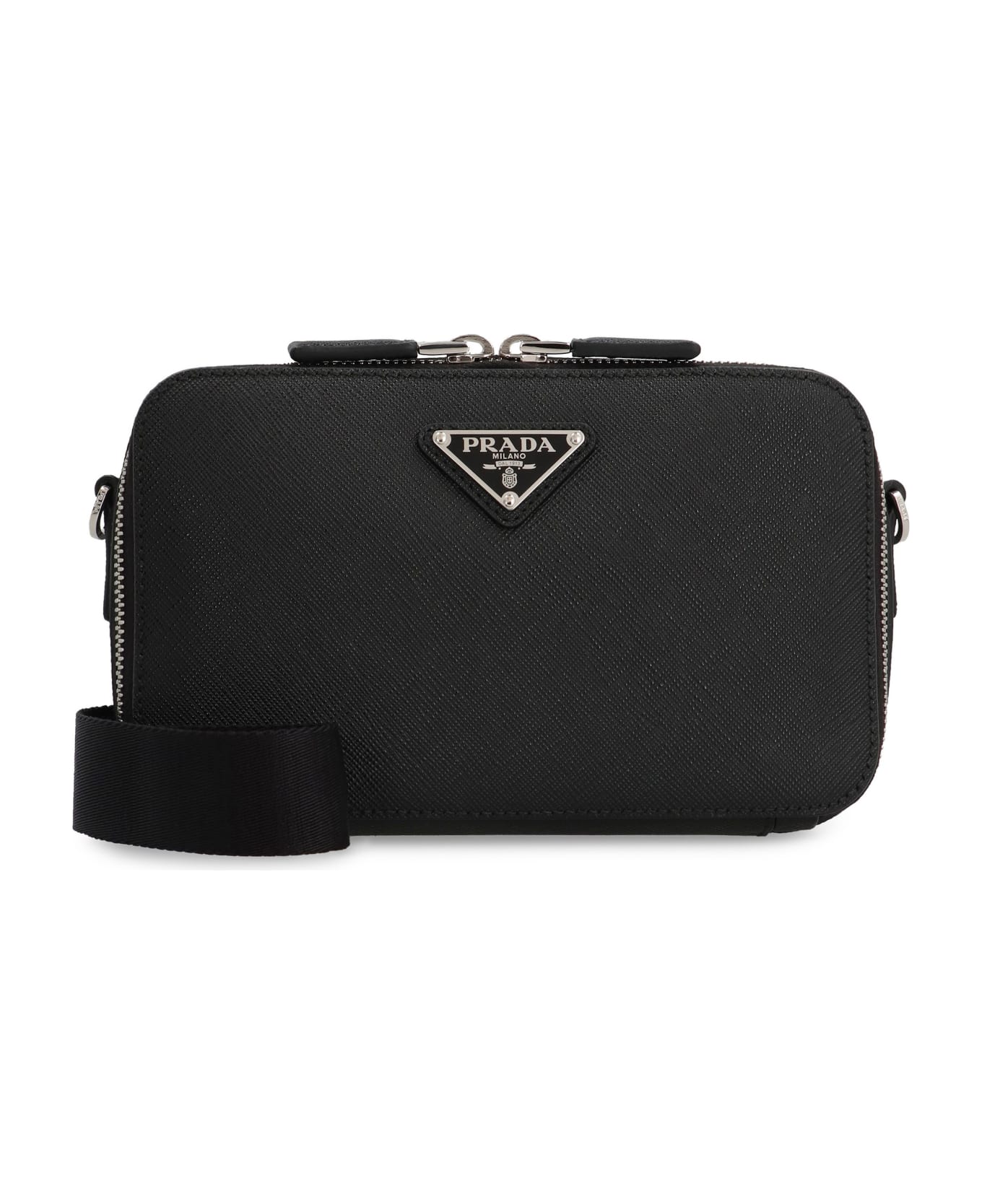 Prada Brique Leather Bag - black