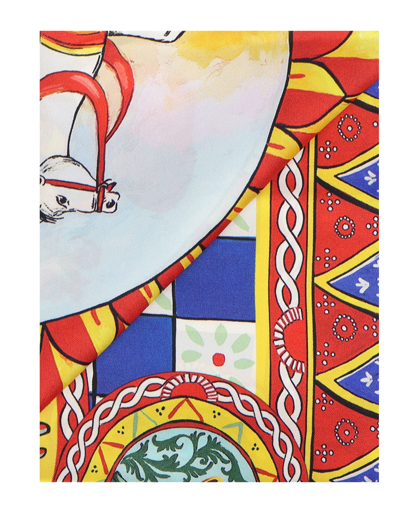 Dolce 
Gabbana Scarf With Cart Print - MultiColour