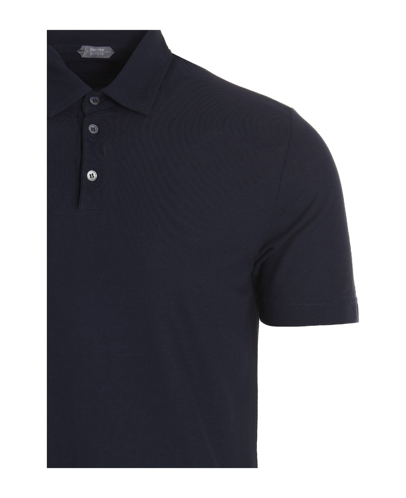 Zanone Ice Cotton Polo Shirt - Blue ポロシャツ