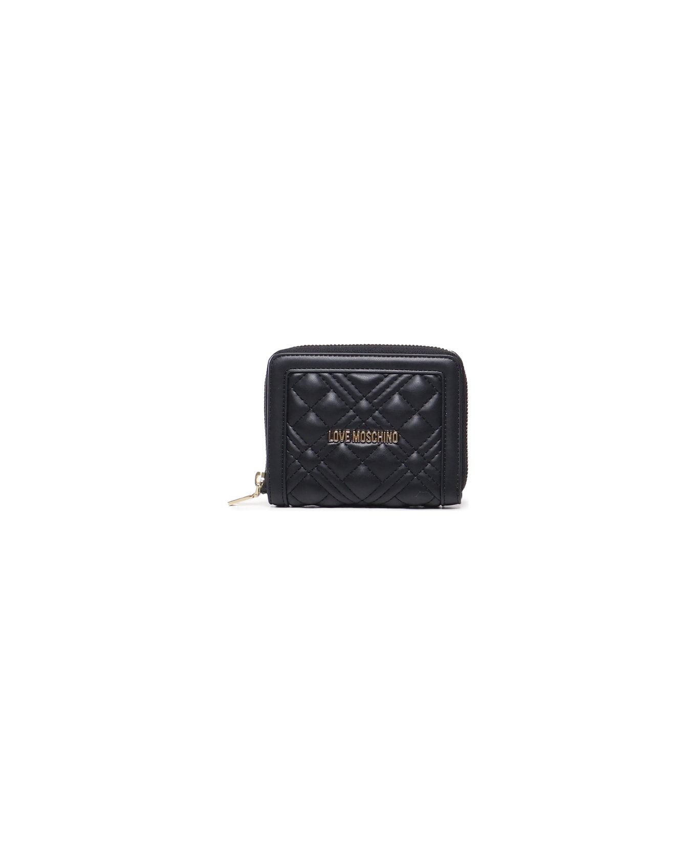 Love Moschino Quilted Zip Around Wallet - Black