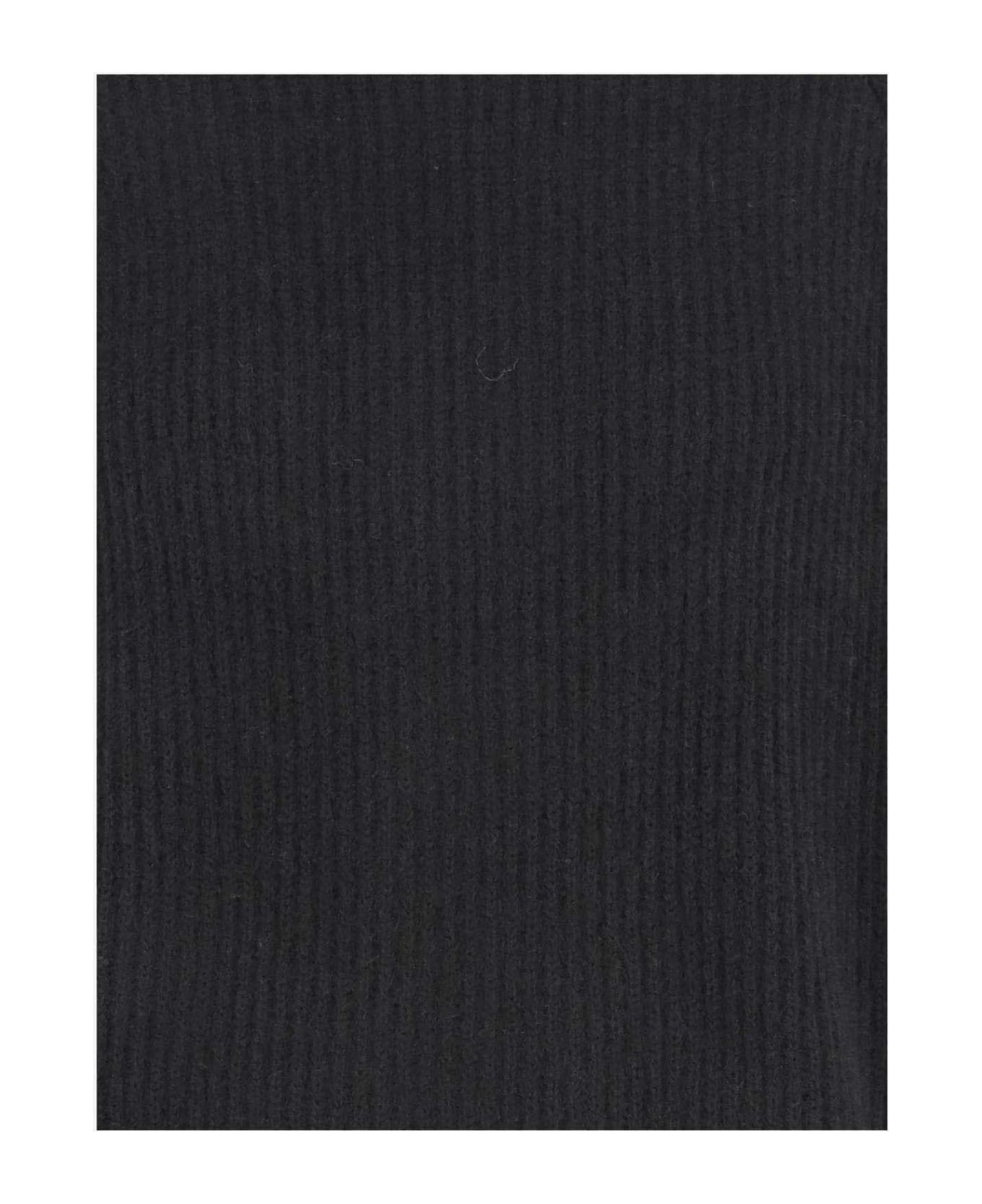 Allude Ribbed Cashmere And Silk Sweater - Black