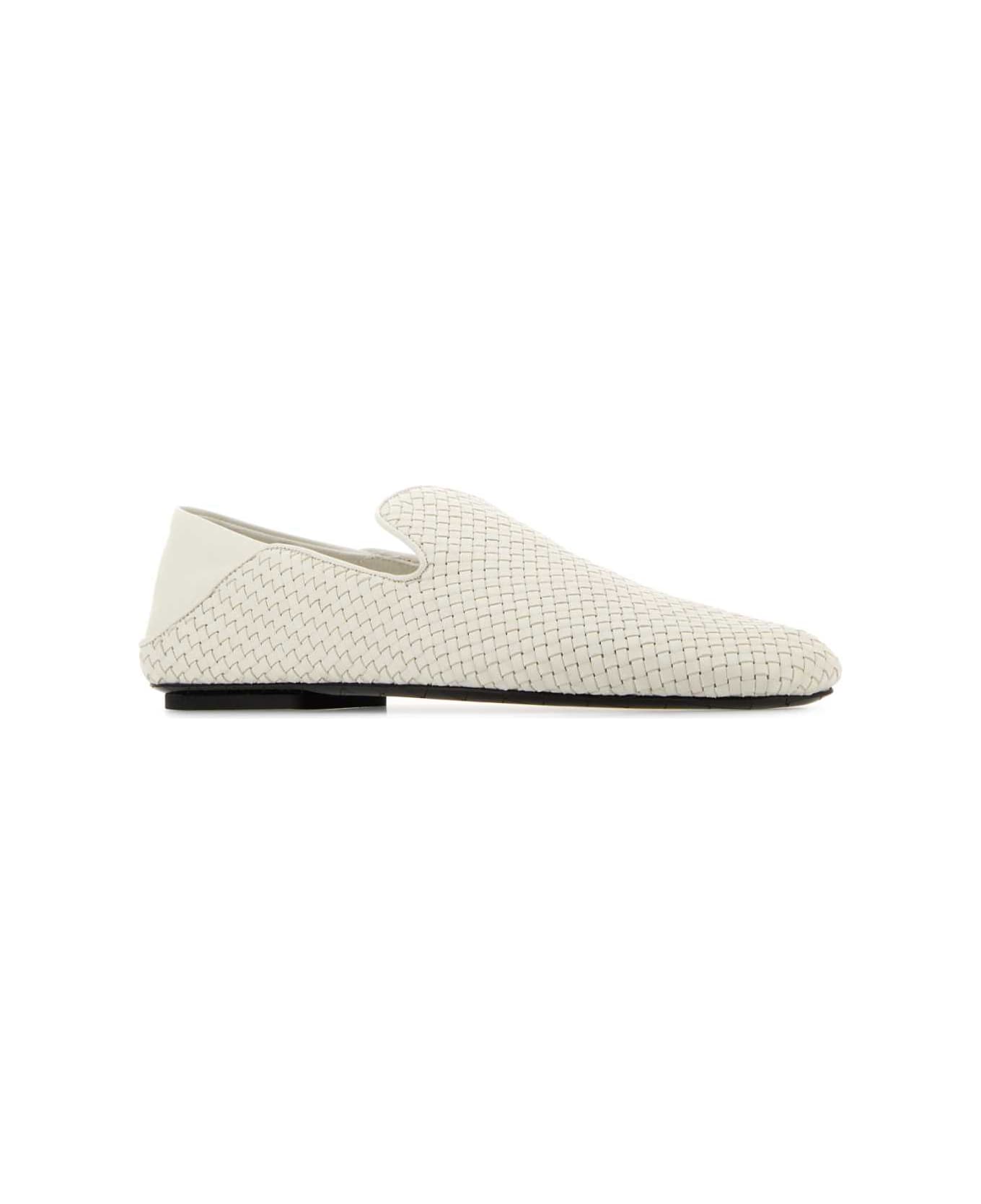 Bottega Veneta Ivory Leather Adamo Slippers - STRING