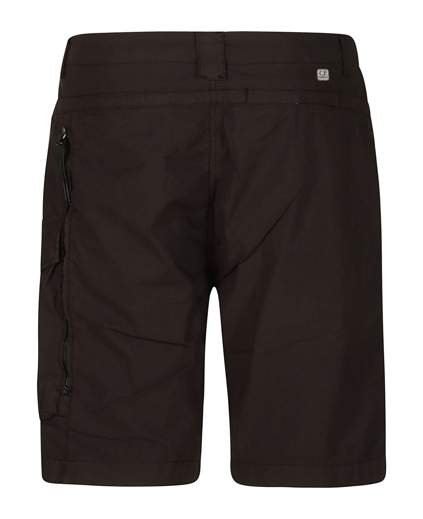 C.P. Company 50 Fili Stretch Cargo Shorts - Black