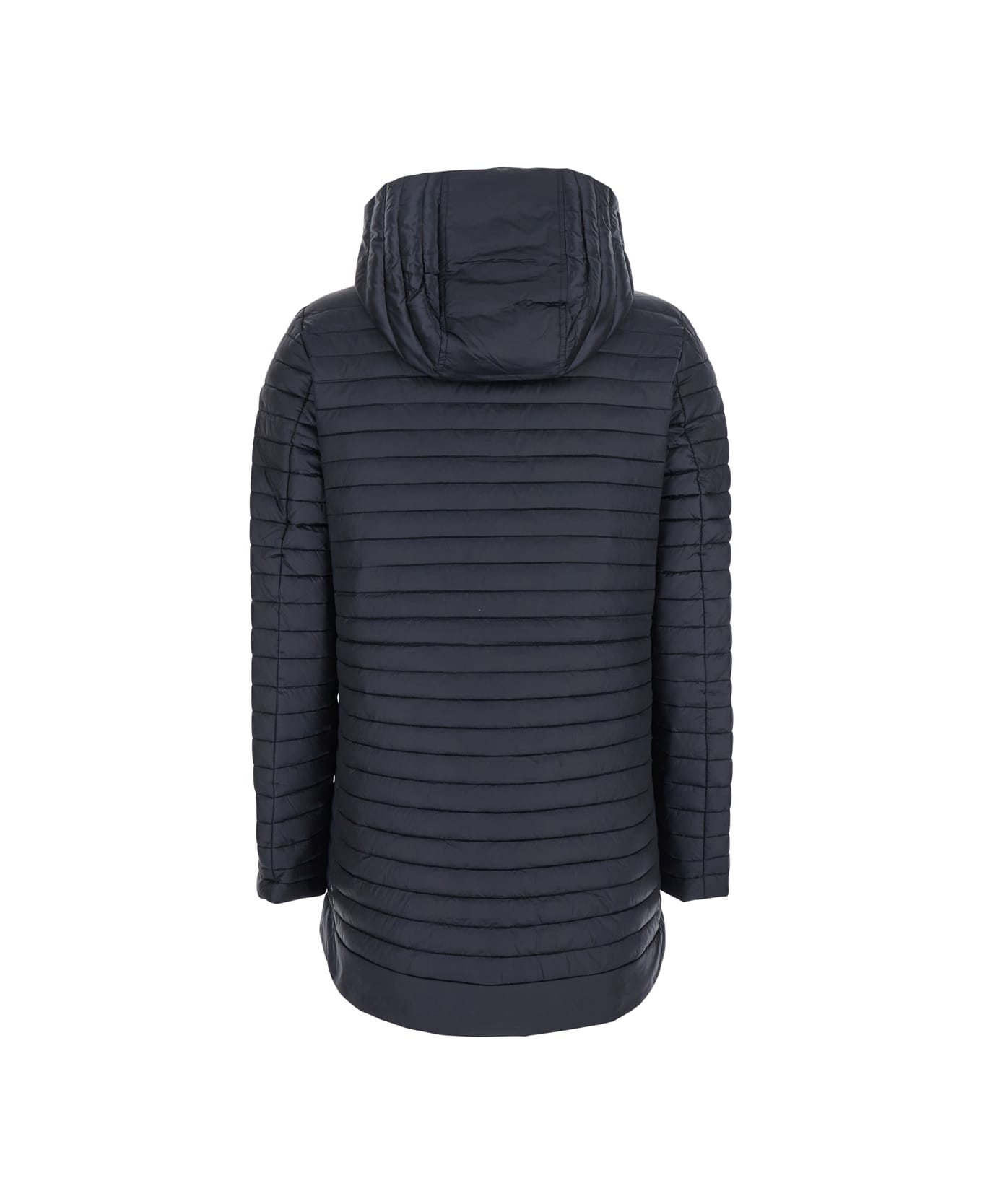 Save the Duck 
alima
 Black Down Jacket With Tone-on-tone Logo Patch On The Sleeve In Tech Fabric Woman - Black