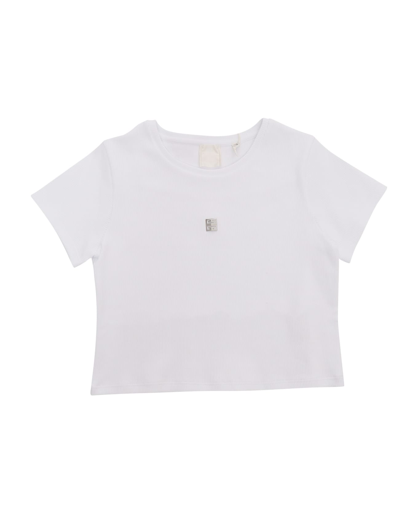 Givenchy White Cropped T-shirt - WHITE