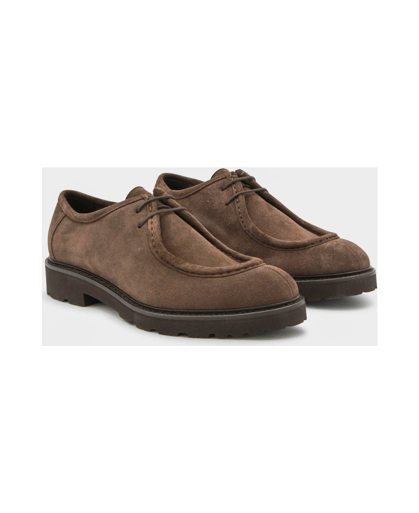 Canali Brown Leather Lace Up Shoes レースアップシューズ