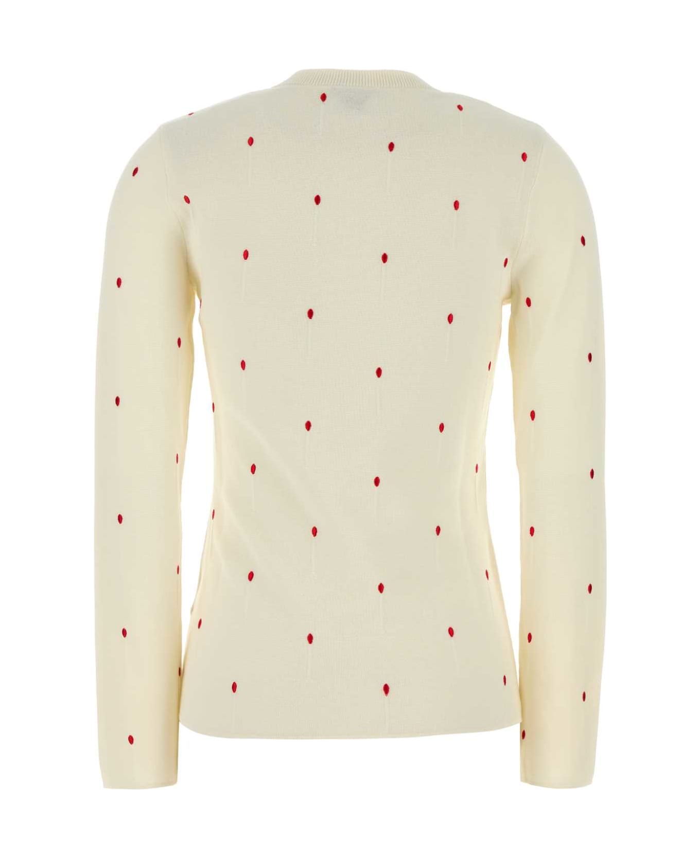 Bottega Veneta Embroidered Cotton Blend Sweater - CHALKVERNIS