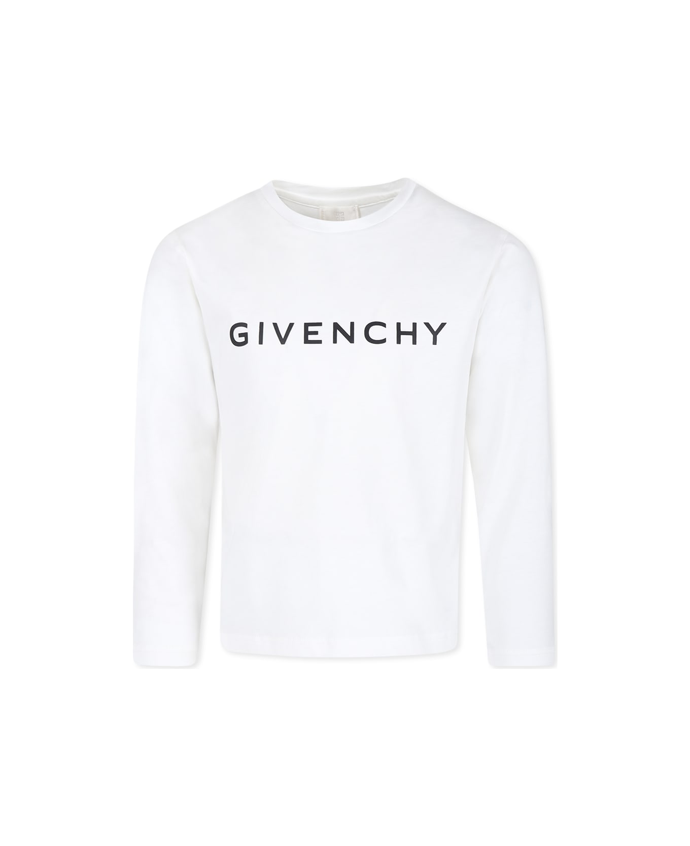 Givenchy White T-shirt For Kids With Logo Tシャツ