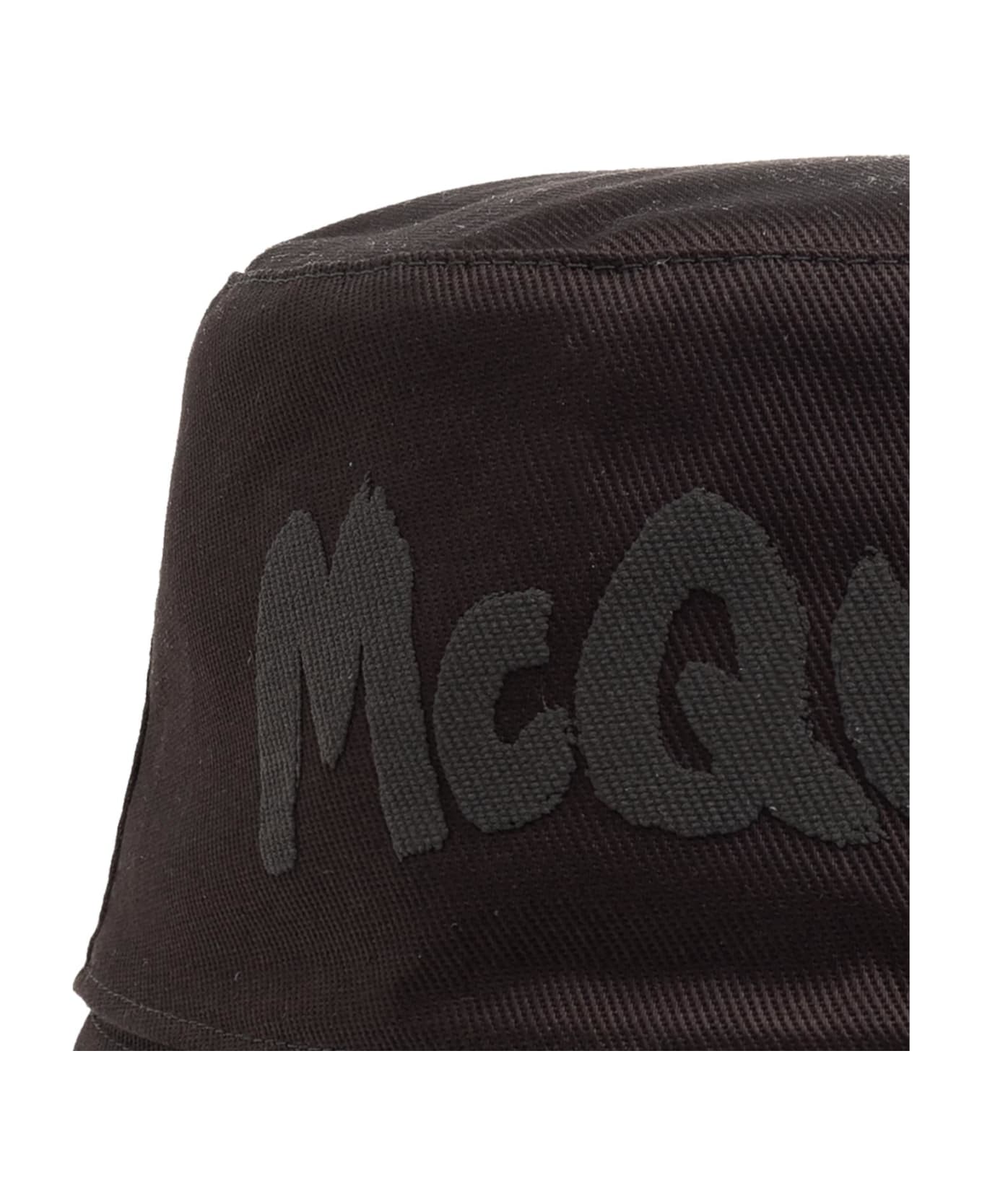 Alexander McQueen Hat With Logo - Black/medium Grey