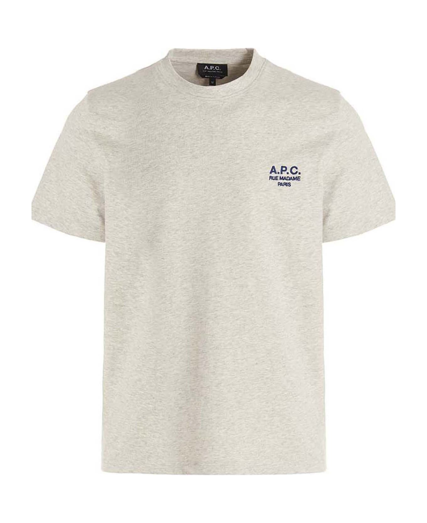 A.P.C. Raymond Cotton Crew-neck T-shirt - Grey