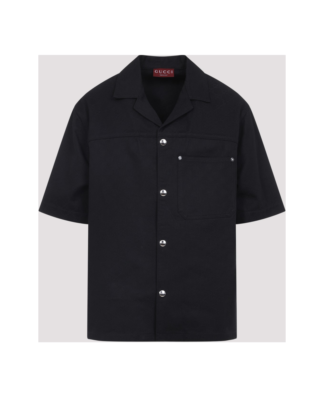 Gucci Gg Jacquard Shirt - Black