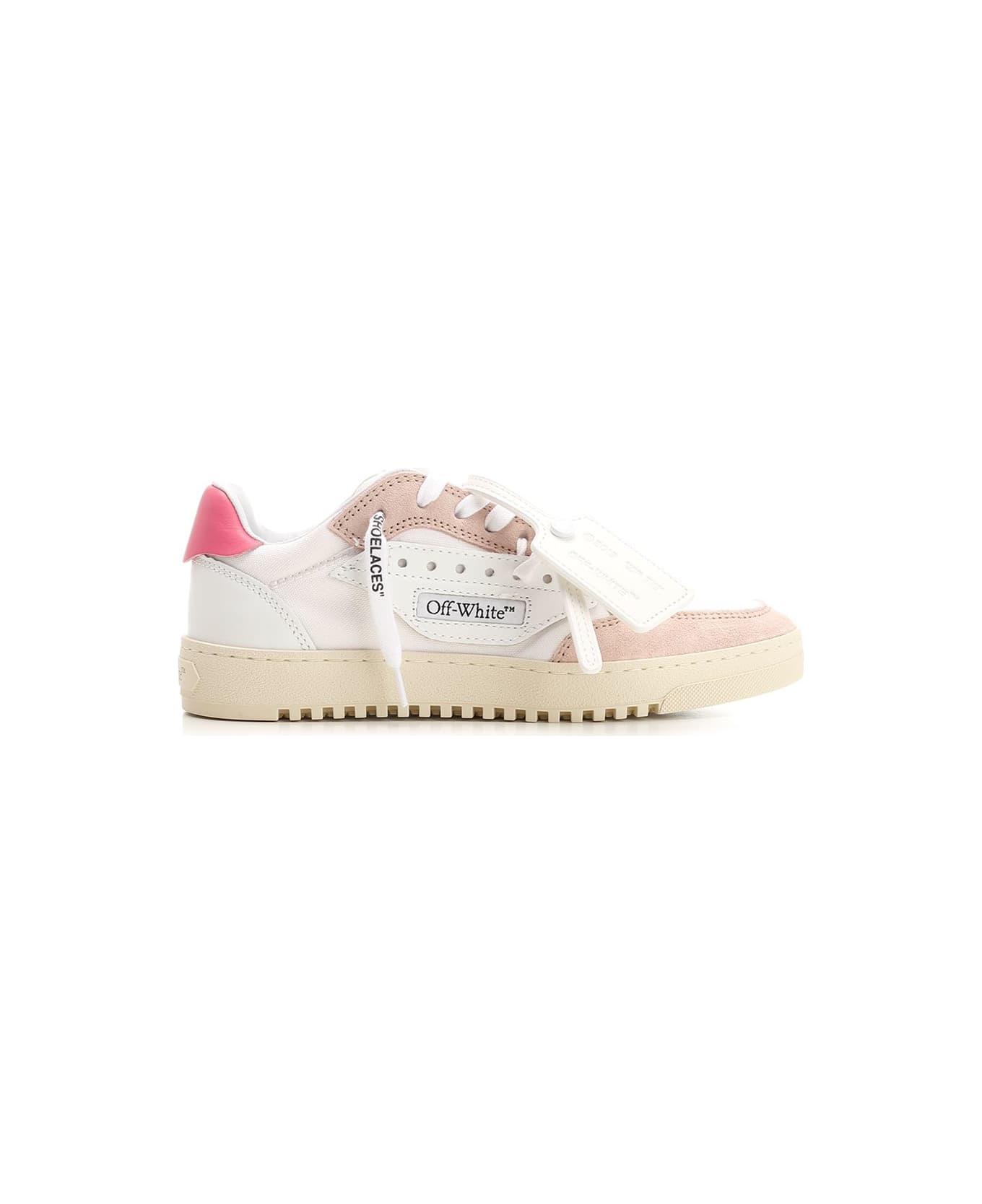 Off-White 5.0 Off Court Suede/ Canvas Sneaker White - Rose - White